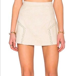 Bishop + Young faux suede mini skirt
